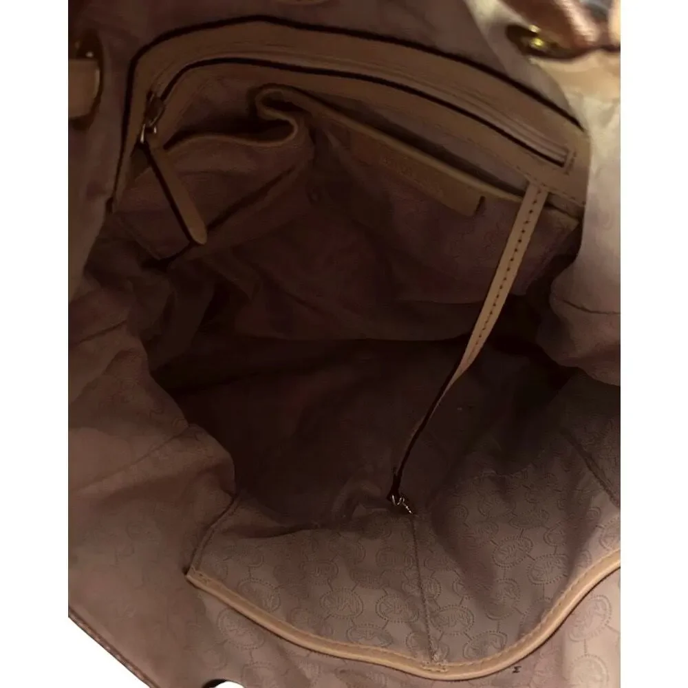 Michael Kors Signature Jet Set North South Rose Gold Large Tote